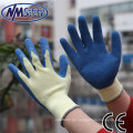 Guante de algodón NMSAFETY calibre 10 con guantes de mano de guante de látex girp trabajo